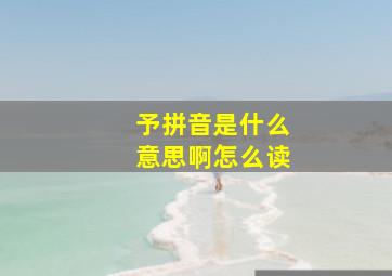 予拼音是什么意思啊怎么读