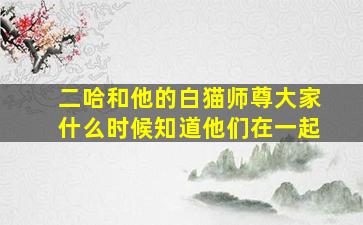 二哈和他的白猫师尊大家什么时候知道他们在一起