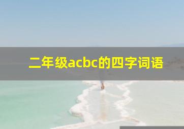 二年级acbc的四字词语