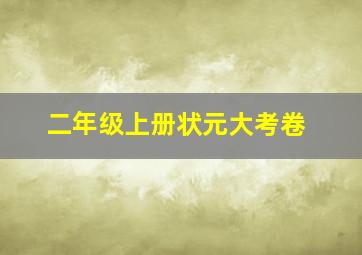 二年级上册状元大考卷