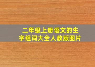 二年级上册语文的生字组词大全人教版图片