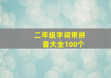 二年级字词带拼音大全100个