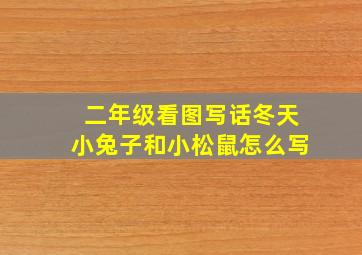 二年级看图写话冬天小兔子和小松鼠怎么写