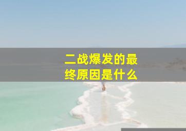 二战爆发的最终原因是什么