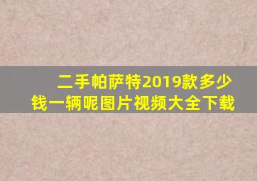 二手帕萨特2019款多少钱一辆呢图片视频大全下载