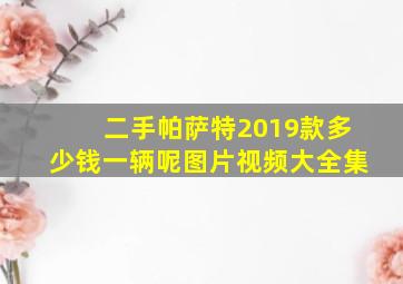 二手帕萨特2019款多少钱一辆呢图片视频大全集