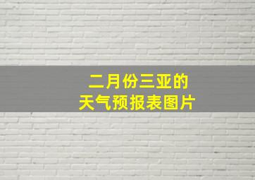 二月份三亚的天气预报表图片