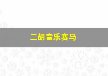 二胡音乐赛马