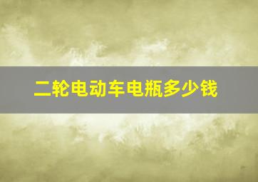 二轮电动车电瓶多少钱