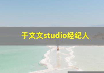 于文文studio经纪人