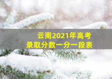 云南2021年高考录取分数一分一段表