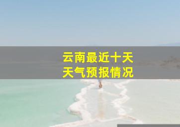 云南最近十天天气预报情况