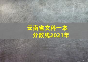 云南省文科一本分数线2021年