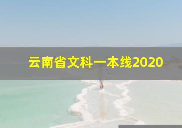 云南省文科一本线2020