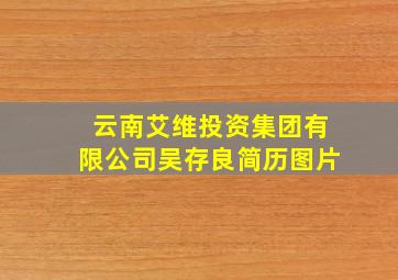 云南艾维投资集团有限公司吴存良简历图片