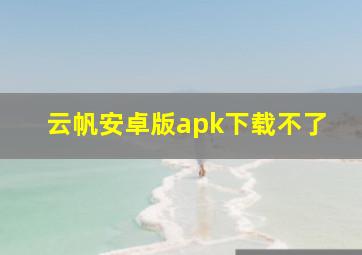 云帆安卓版apk下载不了