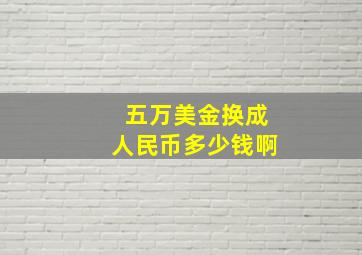 五万美金换成人民币多少钱啊