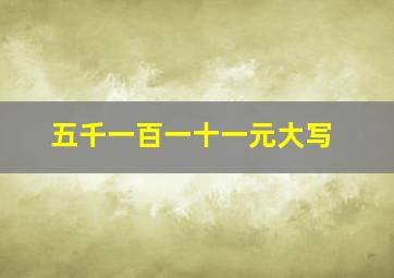 五千一百一十一元大写