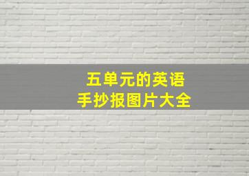 五单元的英语手抄报图片大全