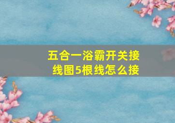 五合一浴霸开关接线图5根线怎么接