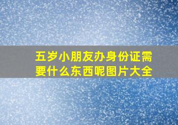 五岁小朋友办身份证需要什么东西呢图片大全