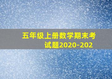 五年级上册数学期末考试题2020-202