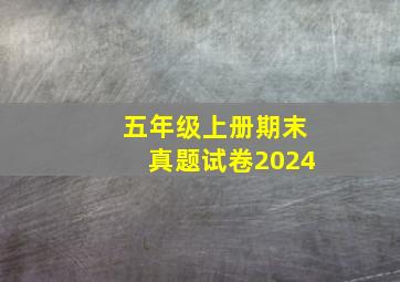 五年级上册期末真题试卷2024