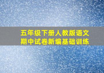 五年级下册人教版语文期中试卷新编基础训练