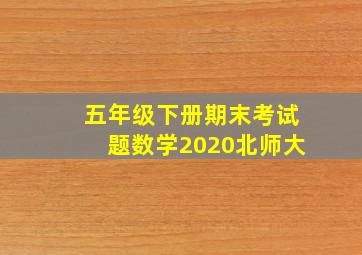 五年级下册期末考试题数学2020北师大