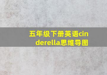 五年级下册英语cinderella思维导图