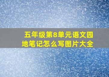 五年级第8单元语文园地笔记怎么写图片大全