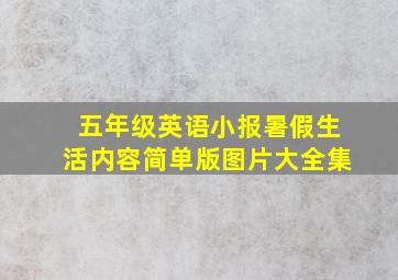 五年级英语小报暑假生活内容简单版图片大全集