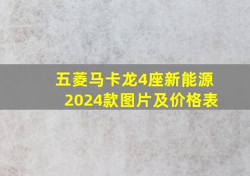 五菱马卡龙4座新能源2024款图片及价格表