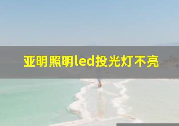 亚明照明led投光灯不亮