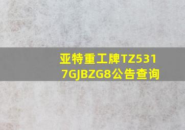 亚特重工牌TZ5317GJBZG8公告查询