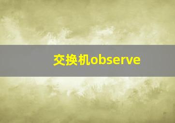 交换机observe