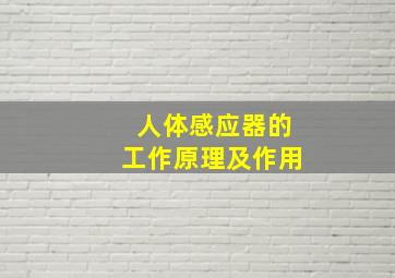 人体感应器的工作原理及作用