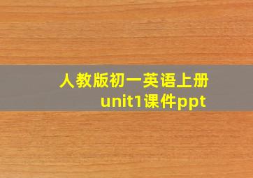 人教版初一英语上册unit1课件ppt