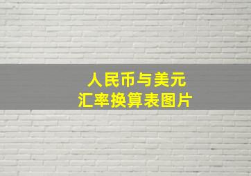 人民币与美元汇率换算表图片