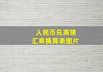 人民币兑英镑汇率换算表图片