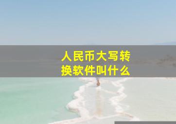 人民币大写转换软件叫什么