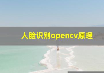 人脸识别opencv原理