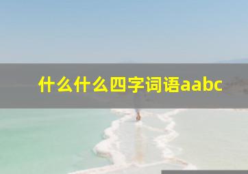 什么什么四字词语aabc