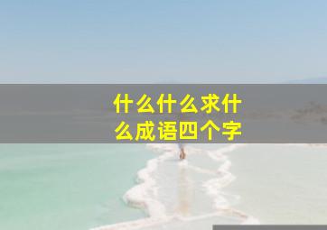 什么什么求什么成语四个字