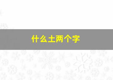 什么土两个字