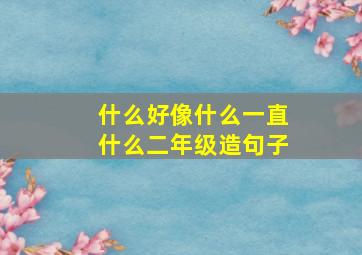 什么好像什么一直什么二年级造句子