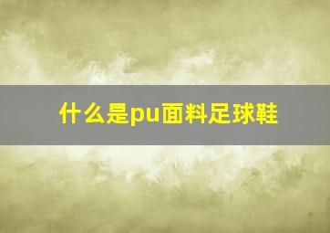 什么是pu面料足球鞋