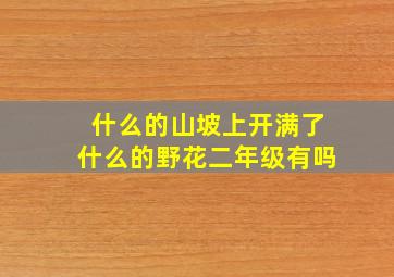 什么的山坡上开满了什么的野花二年级有吗