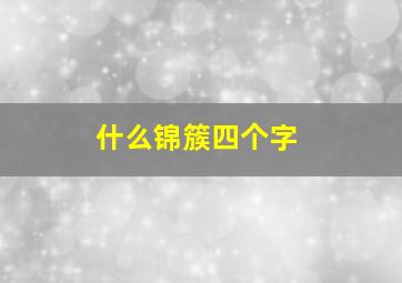 什么锦簇四个字