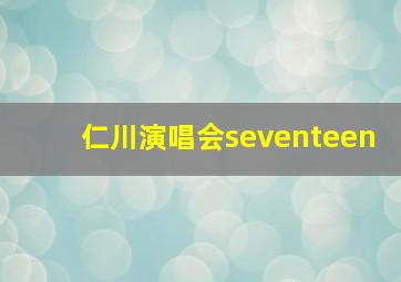 仁川演唱会seventeen